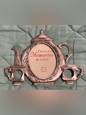 Unique Victorian style, silver, teapot, picture frame